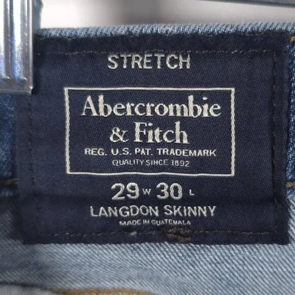 Abercrombie & Fitch STRETCH LANGDON SKINNY Jeans 29W 30L - Picture 4 of 13